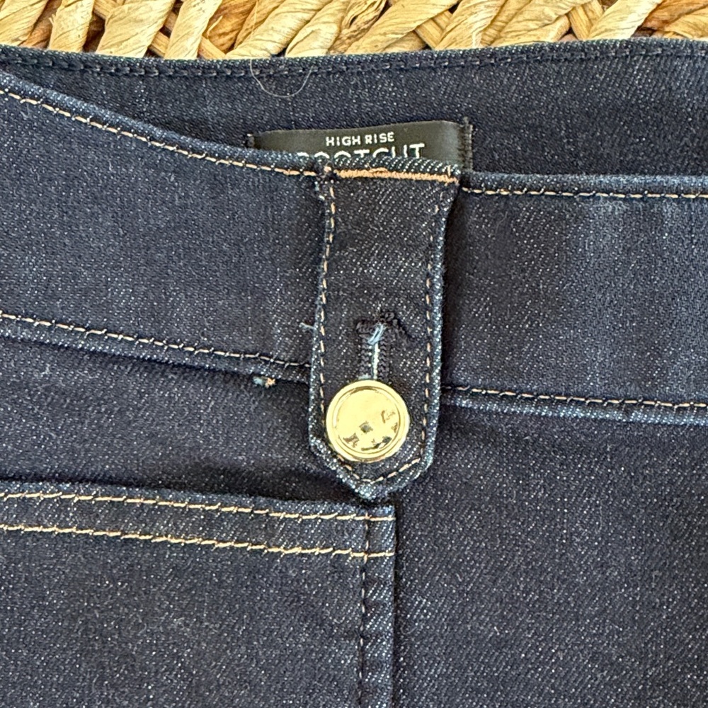WHBM High Rise Tab Waist Bootcut Jean - Picture 9 of 16